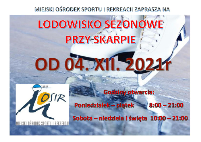plakat informacja lodowisko